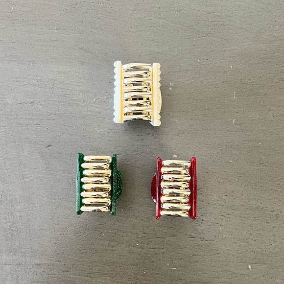 Bright Red Cherry Allover Glitter Gloss Minimalist 
 1.5” Lobster Claw Hair Clip - Picture 3 of 5